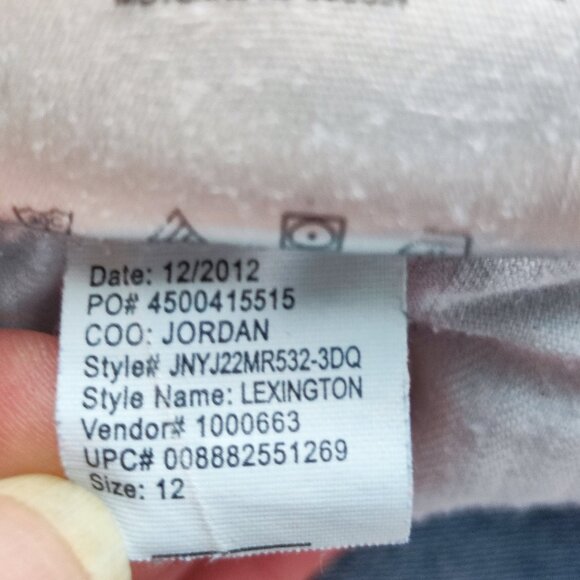 Jones New York Lexington jeans women's size 12 denim blue straight high rise - Picture 9 of 16